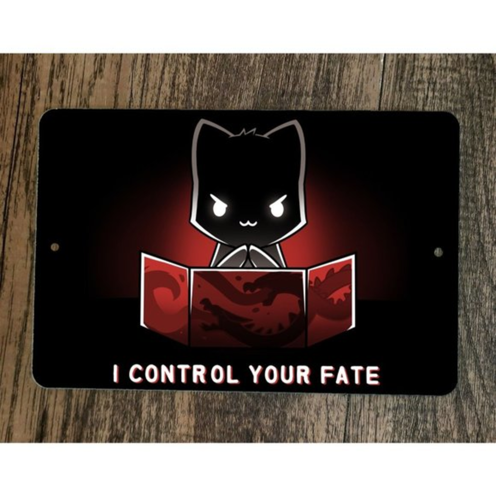 I Control Your‎ Fate Dungeon Master Dragons Gamer 8x12 Metal Wall Sign Poster